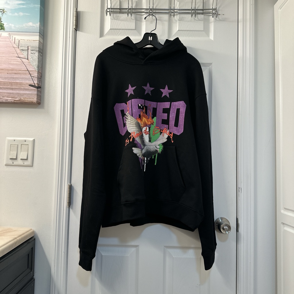 Gftd La Black & Purple Xl Hoodie